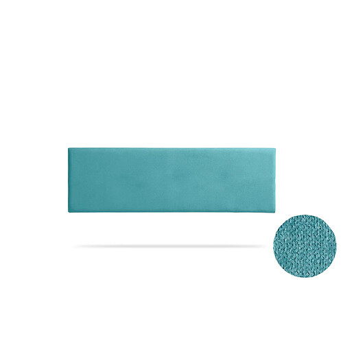 Tête de Lit Tapisée NOVA Aqualine 145x50x5 cm - Turquoise - Moonia