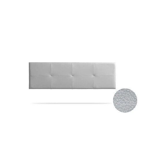 Tête de Lit Tapisée ALTEA Simili cuir 115x50x5 cm - Argent - Moonia