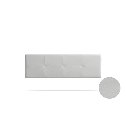 Tête de Lit Tapisée ALTEA Simili cuir 90x50x5 cm - Gris Clair - Moonia