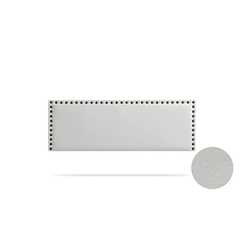 Tête de Lit Tapisée MODENA Simili cuir 115x55x8 cm - Gris Clair - Moonia