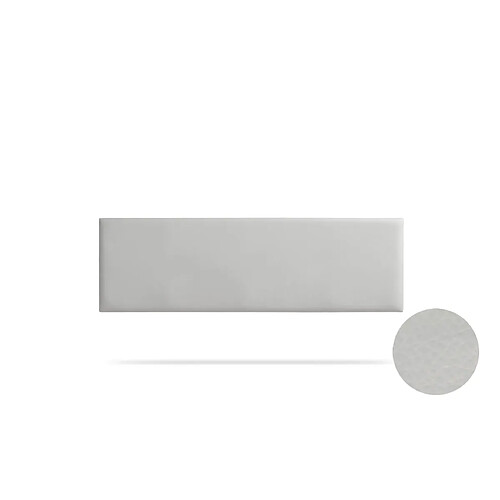 Tête de Lit Tapisée NOVA Simili cuir 115x50x5 cm - Gris Clair - Moonia
