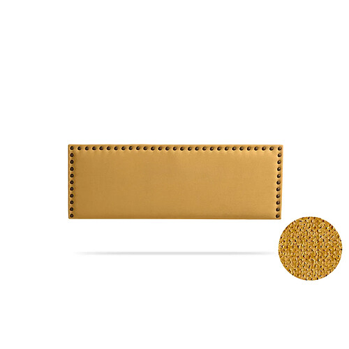 Tête de Lit Tapisée MODENA Aqualine 160x55x8 cm - Moutarde - Moonia