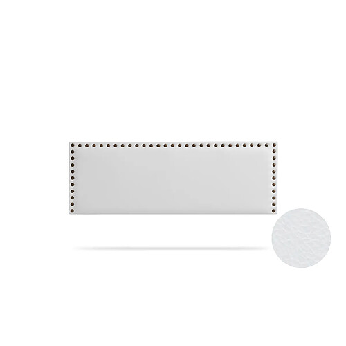 Tête de Lit Tapisée MODENA Simili cuir 100x55x8 cm - Gris Clair - Moonia