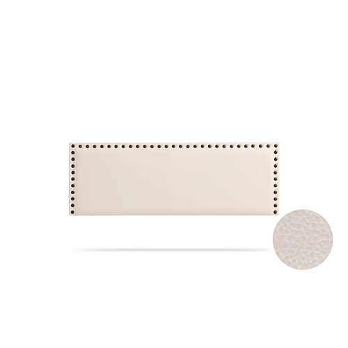 Tête de Lit Tapisée MODENA Simili cuir 145x55x8 cm - Beige - Moonia