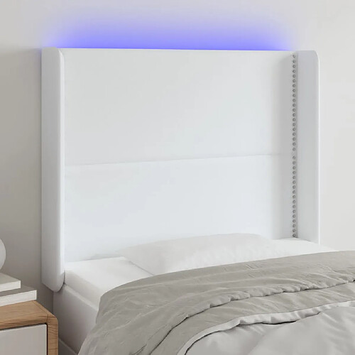 vidaXL Tête de lit à LED - Blanc