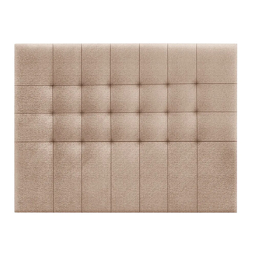 Pegane Tête de lit en tissu - Marron chocolat