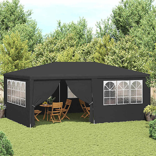 vidaXL Tente de réception 4x6 m avec parois latérales - Anthracite