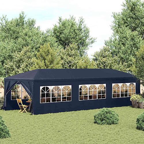 vidaXL Tente de réception 3 x 9 m Bleu