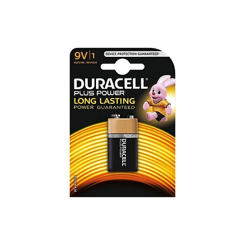 PILES ALCALINES Blister 1 * 6LR61 - 9V DURACELL - MN1604B1