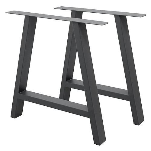 Ecd Germany Ecd_germany pieds de table en A acier - Gris foncé