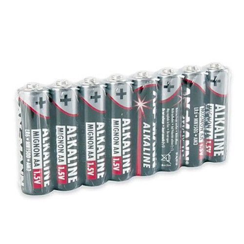Ansmann piles alcalines AA LR06 - Lot de 8