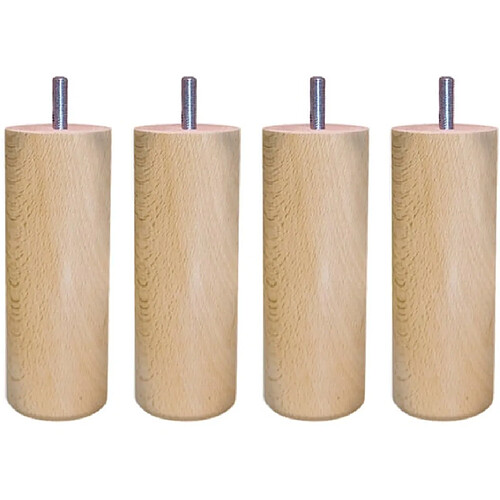 MRG Pieds cylindriques - H25cm - Vernis naturel