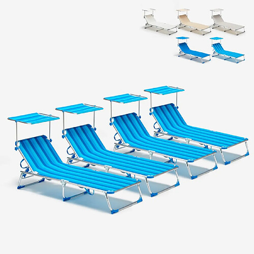 Beach and garden design Transat pliant California - Bleu