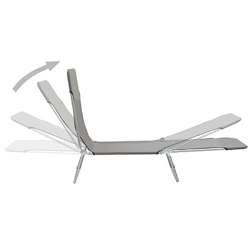 Chaises longues pliables Helloshop26 - Gris