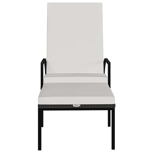 Helloshop26 Chaises longues résine tressée - Marron