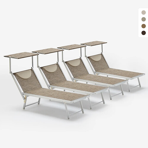 Beach and garden design Bain de soleil Santorini - Gris