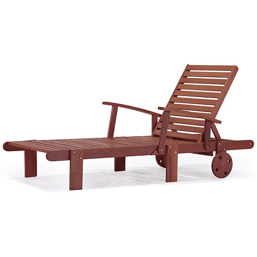 Habitat Et Jardin Bain de soleil pliant en bois exotique [ ]Tokyo[ ] - Mahogany- Marron acajou