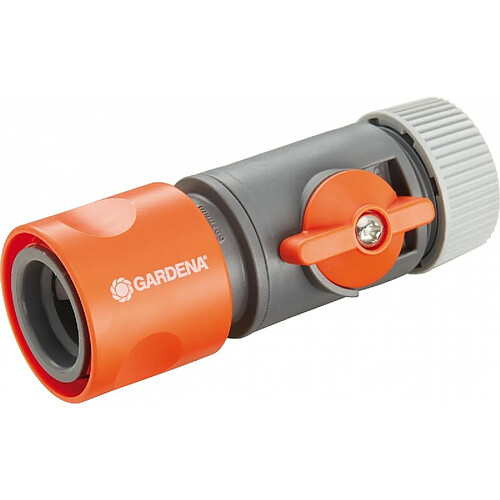 GARDENA Connecteur de Tuyau avec Vanne Gris