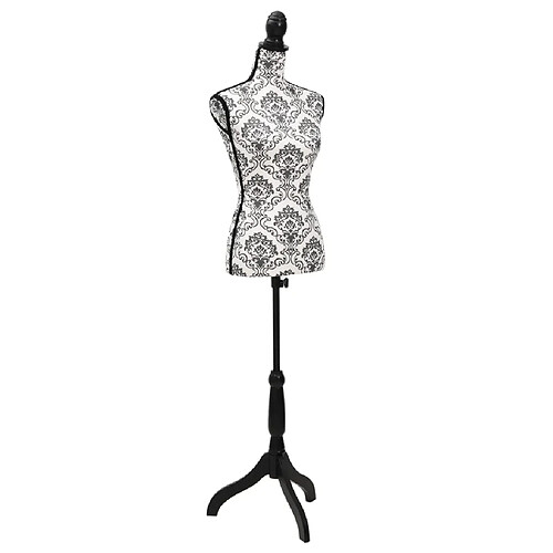 VidaXL Buste de présentation femme noir et blanc