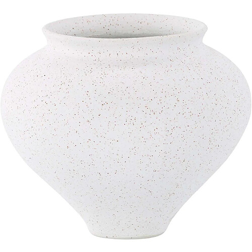 Venture Home Vase Rellis - Grès Blanc et Noir 18 cm