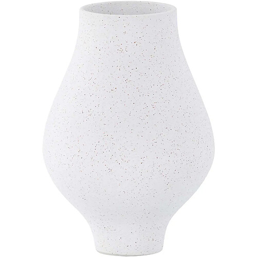 Venture Home Vase en Grès Rellis Blanc Noir