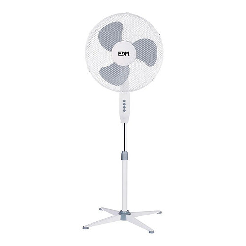 EDM Ventilateur sur pied 45 W Gris