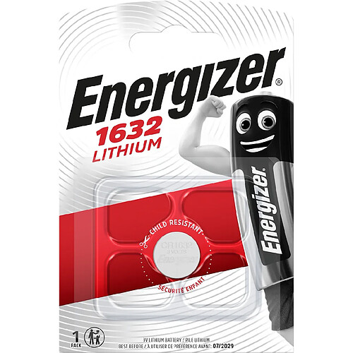pile lithium - energizer cr1632 - 1.3 volts - blister de 1 - energizer 411553