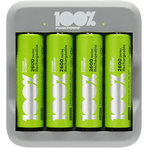 100% PeakPower Chargeur AA et AAA