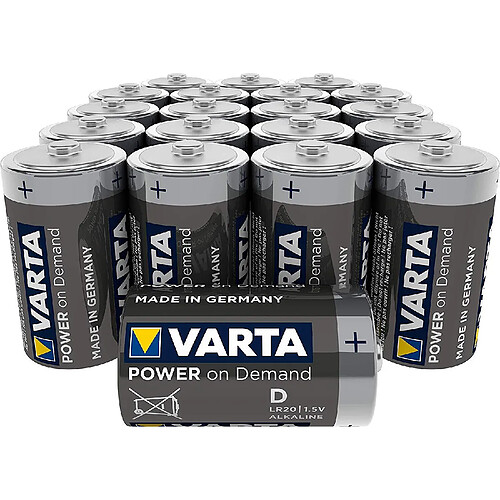 VARTA Power on Demand Mono D - Pack de 20
