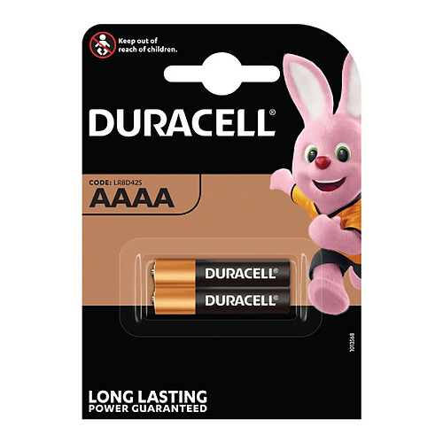 Duracell Ultra AAAA LR61/LR8 - Piles alcalines 1,5 V - Pack de 2 - Noir et or