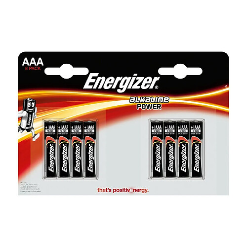 Energizer piles alcalines AAA LR03 - Pack de 8