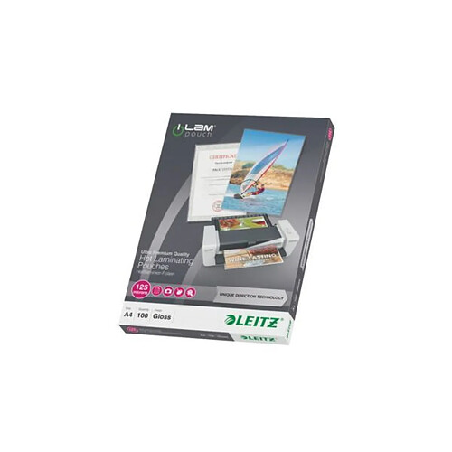 LEITZ Pochettes 125µ UDT A4 - Boîte de 100