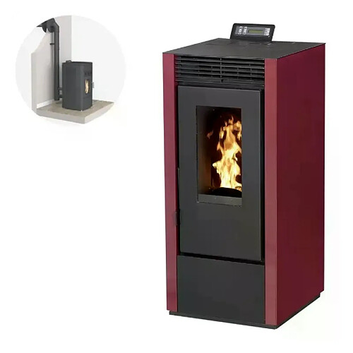 Interstoves Pack Poêle à granules MARINA 11 Etanche + Kit Conduit Ventouse (sortie façade) -