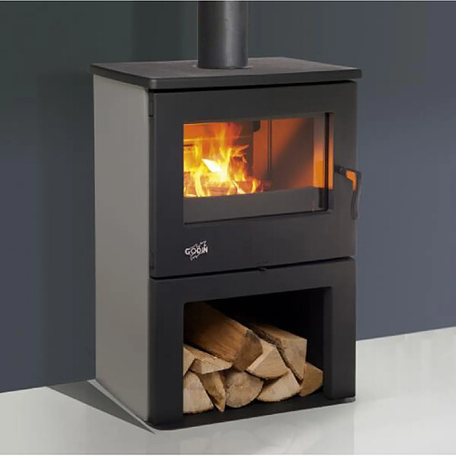 Godin Poêle à bois Chinon 362113 - Gris argent