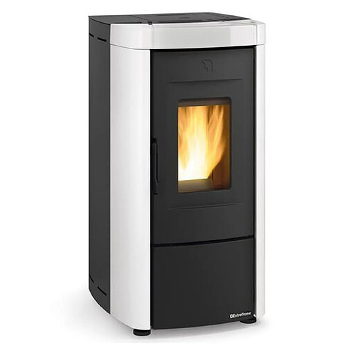 La Nordica Extraflame Poêle à granulés de bois 7kw blanc/noir - MOIRAEVOBLANC - NORDICA EXTRAFLAME