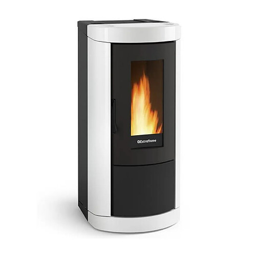 La Nordica Extraflame Poêle à granulés de bois 8kw blanc - MIETTAEVOBLANC - Mietta Evo - NORDICA EXTRAFLAME