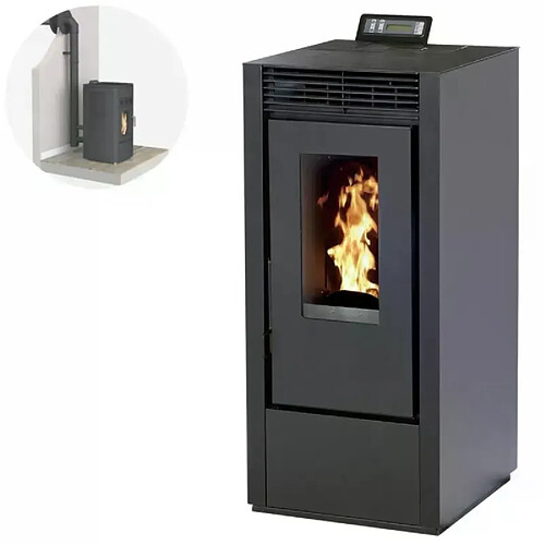Interstoves Pack poêle à granulés MARINA 14 étanche canalisable + kit ventouse