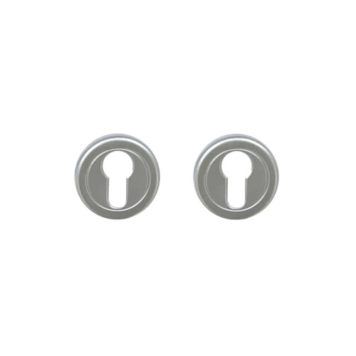 Rosaces de porte cylindres, chrome perlé