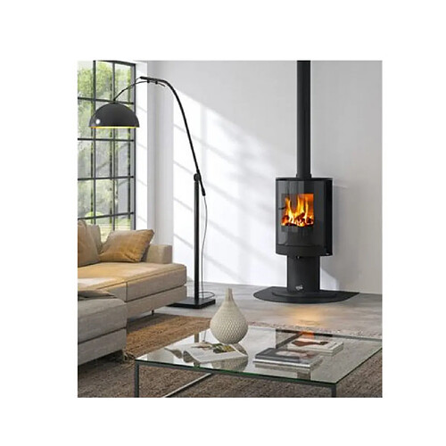 Poêle à bois fonte 8kw noir - 411110NOIR - Tamaris - GODIN