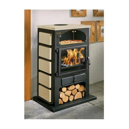Poêle à bois fonte 12kw noir - 350104000338 - Chamonix - GODIN
