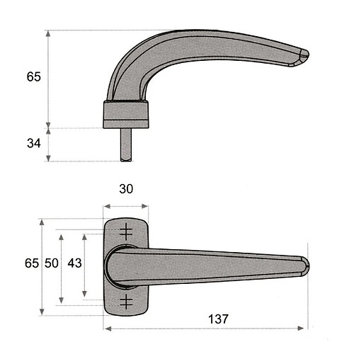 Fapim béquille de porte Horus - noir mat