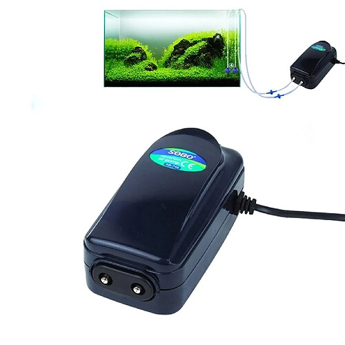 Wewoo Pompe à air pour aquarium à double sortie - 8 W