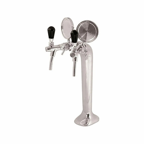 Ich-zapfe Colonne à bière 2 voies - Chromé