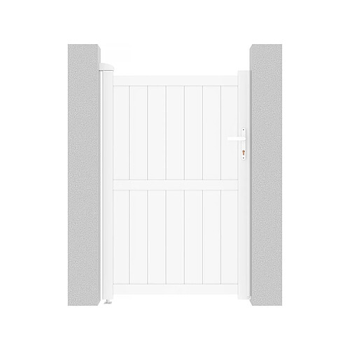 Habitat Et Jardin Portillon aluminium Lola - 101.2 x 155.9 cm - Blanc