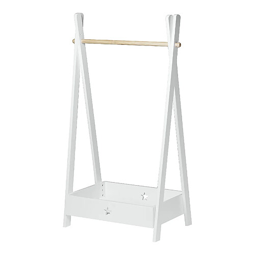 En.casa Portant garde-robe enfant - Blanc