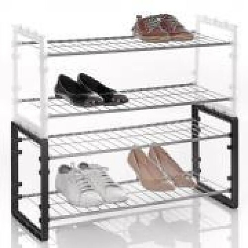 Range-chaussures superposable - Blanc