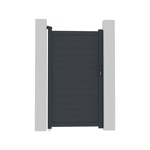 Habitat Et Jardin Portillon aluminium [ ]Marc[ ] - 101.2 x 180.9 cm - Gris