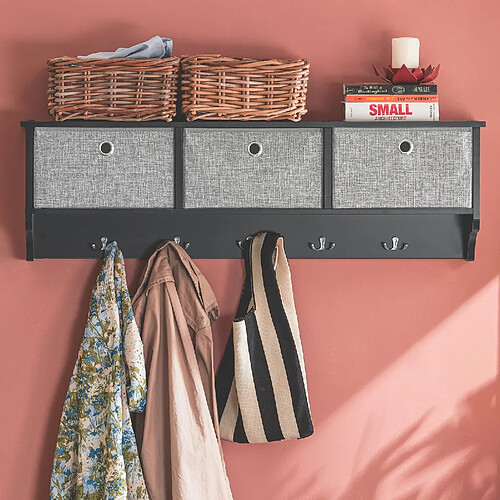 SoBuy FRG282-SCH Portemanteau Mural - Blanc