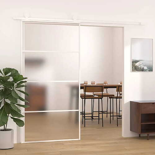 vidaXL Porte coulissante - Verre ESG dépoli 102,5x205 cm