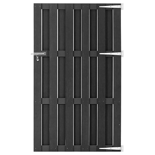 VIDAXL Portillon WPC 100x180 cm gris